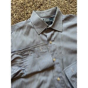 Polo Ralph Lauren Curham  Classic Fit Shirt Men Large 16-33 French Cuff Striped